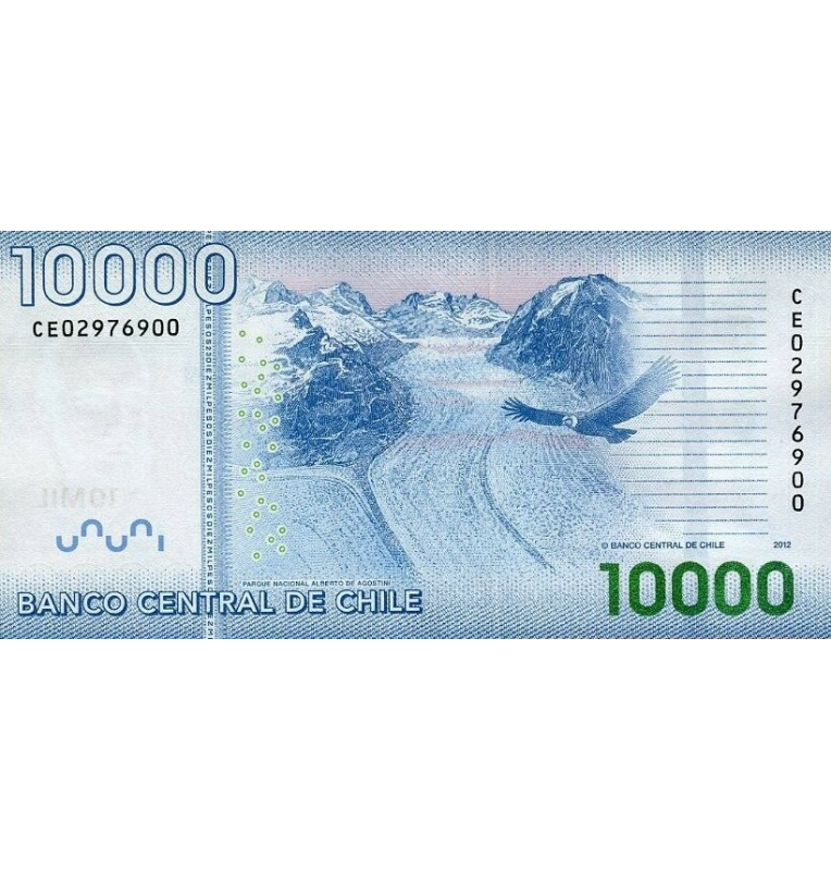 Chile 10000 Pesos 2012 Pick 164 NO UNC